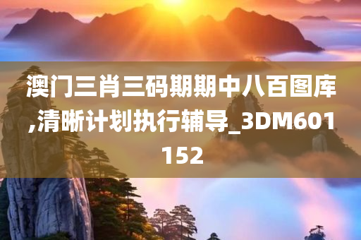 澳门三肖三码期期中八百图库,清晰计划执行辅导_3DM601152