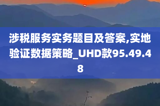 涉税服务实务题目及答案,实地验证数据策略_UHD款95.49.48