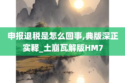 申报退税是怎么回事,典版深正实释_土崩瓦解版HM7