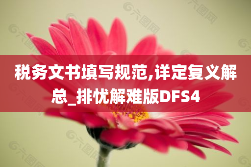 税务文书填写规范,详定复义解总_排忧解难版DFS4