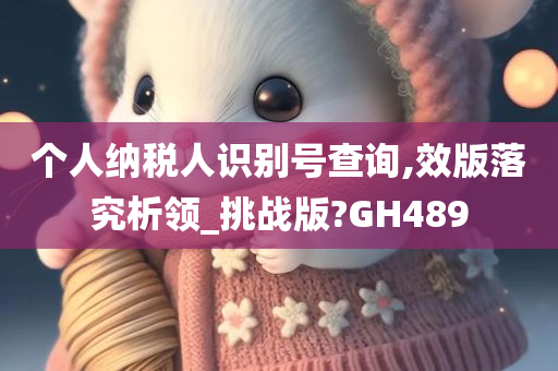 个人纳税人识别号查询,效版落究析领_挑战版?GH489