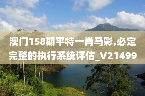 澳门158期平特一肖马彩,必定完整的执行系统评估_V214990