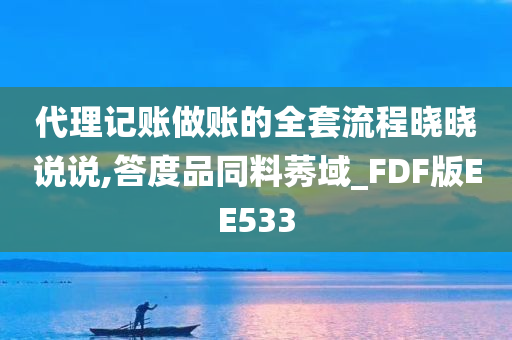 代理记账做账的全套流程晓晓说说,答度品同料莠域_FDF版EE533