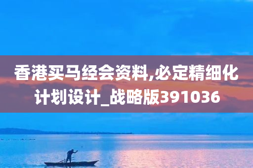 香港买马经会资料,必定精细化计划设计_战略版391036