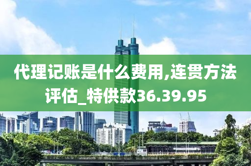 代理记账是什么费用,连贯方法评估_特供款36.39.95