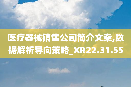 医疗器械销售公司简介文案,数据解析导向策略_XR22.31.55