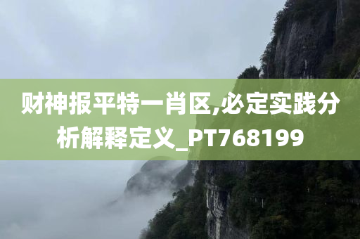 财神报平特一肖区,必定实践分析解释定义_PT768199