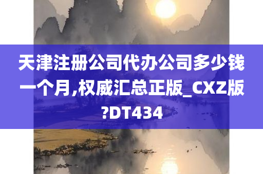 天津注册公司代办公司多少钱一个月,权威汇总正版_CXZ版?DT434