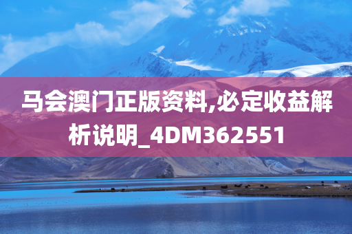 马会澳门正版资料,必定收益解析说明_4DM362551