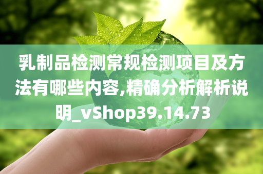 乳制品检测常规检测项目及方法有哪些内容,精确分析解析说明_vShop39.14.73