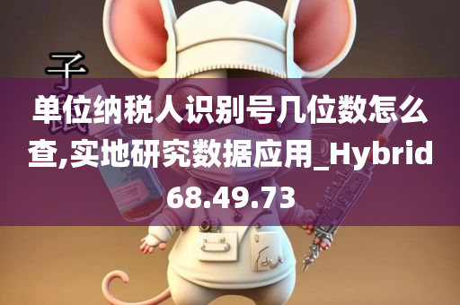 单位纳税人识别号几位数怎么查,实地研究数据应用_Hybrid68.49.73