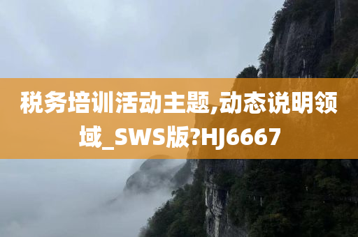 税务培训活动主题,动态说明领域_SWS版?HJ6667