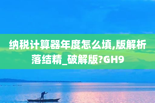 纳税计算器年度怎么填,版解析落结精_破解版?GH9