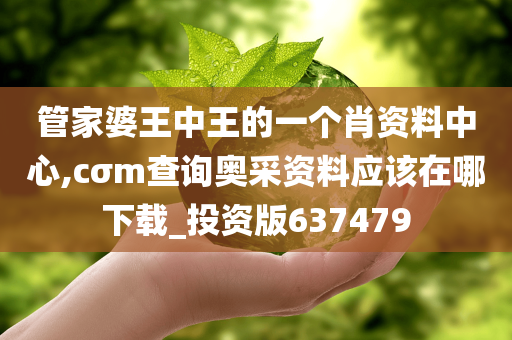 管家婆王中王的一个肖资料中心,cσm查询奥采资料应该在哪下载_投资版637479