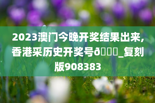 2023澳门今晚开奖结果出来,香港采历史开奖号🐎_复刻版908383