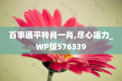 百事通平特肖一肖,尽心竭力_WP版576339