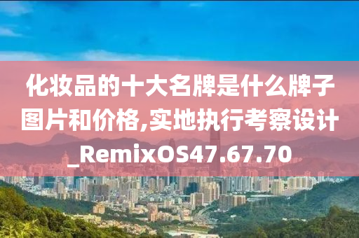 化妆品的十大名牌是什么牌子图片和价格,实地执行考察设计_RemixOS47.67.70