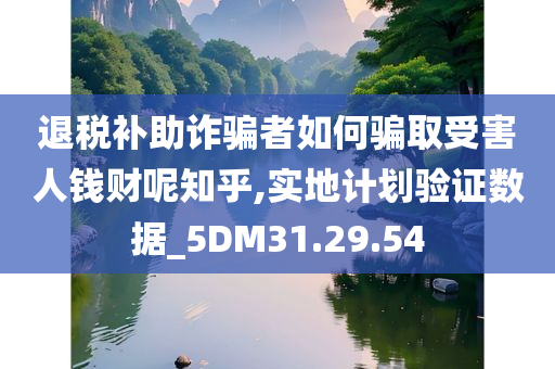 退税补助诈骗者如何骗取受害人钱财呢知乎,实地计划验证数据_5DM31.29.54