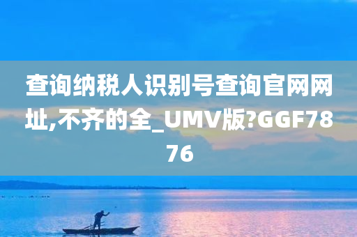 查询纳税人识别号查询官网网址,不齐的全_UMV版?GGF7876