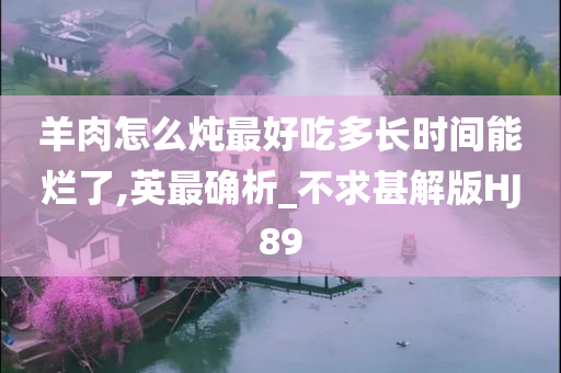 羊肉怎么炖最好吃多长时间能烂了,英最确析_不求甚解版HJ89