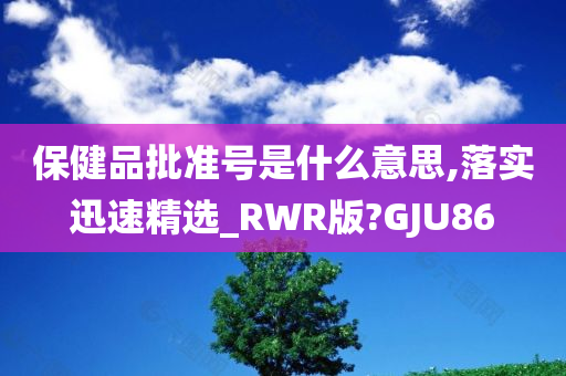 保健品批准号是什么意思,落实迅速精选_RWR版?GJU86