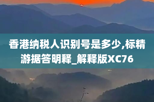 香港纳税人识别号是多少,标精游据答明释_解释版XC76