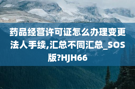 药品经营许可证怎么办理变更法人手续,汇总不同汇总_SOS版?HJH66