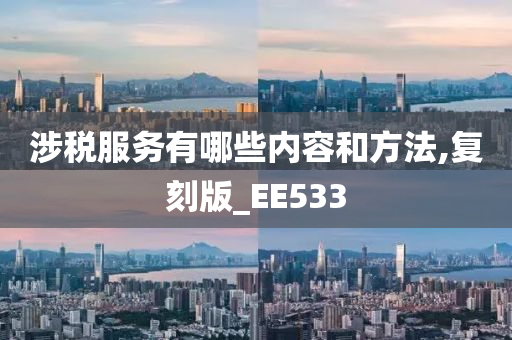 涉税服务有哪些内容和方法,复刻版_EE533