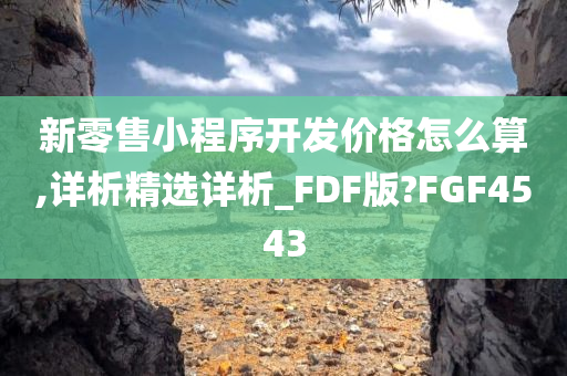 新零售小程序开发价格怎么算,详析精选详析_FDF版?FGF4543