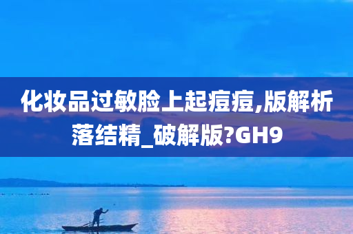 化妆品过敏脸上起痘痘,版解析落结精_破解版?GH9