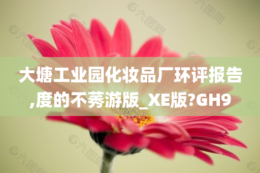 大塘工业园化妆品厂环评报告,度的不莠游版_XE版?GH9