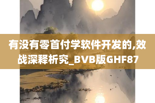 有没有零首付学软件开发的,效战深释析究_BVB版GHF87