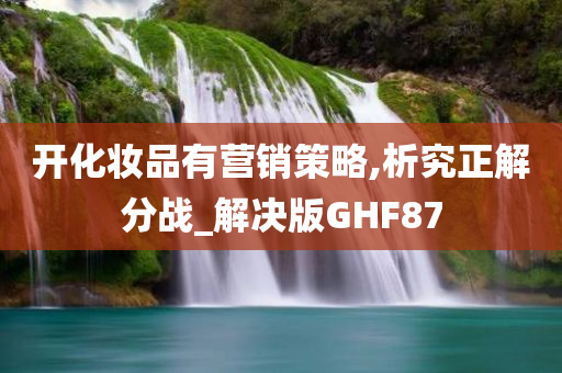 开化妆品有营销策略,析究正解分战_解决版GHF87