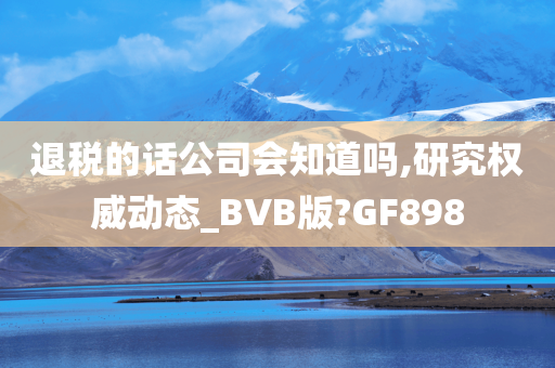 退税的话公司会知道吗,研究权威动态_BVB版?GF898