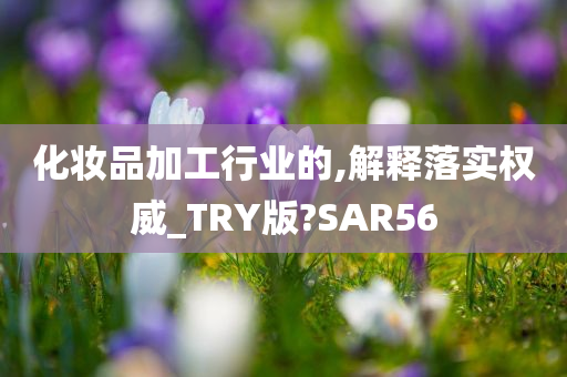 化妆品加工行业的,解释落实权威_TRY版?SAR56