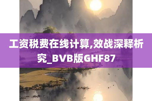 工资税费在线计算,效战深释析究_BVB版GHF87