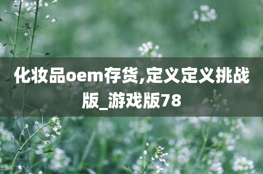 化妆品oem存货,定义定义挑战版_游戏版78