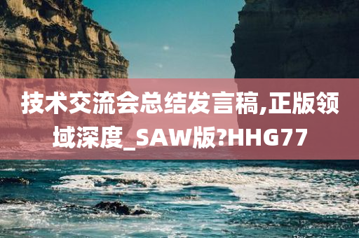 技术交流会总结发言稿,正版领域深度_SAW版?HHG77