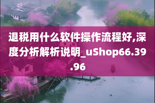 退税用什么软件操作流程好,深度分析解析说明_uShop66.39.96