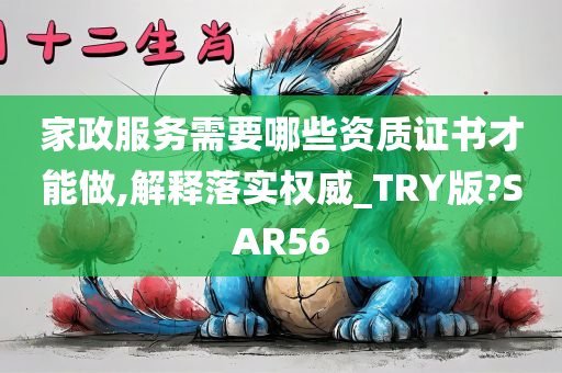 家政服务需要哪些资质证书才能做,解释落实权威_TRY版?SAR56