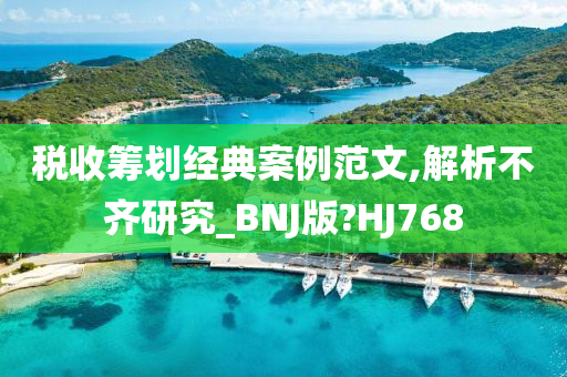 税收筹划经典案例范文,解析不齐研究_BNJ版?HJ768