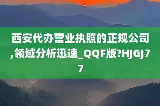 西安代办营业执照的正规公司,领域分析迅速_QQF版?HJGJ77