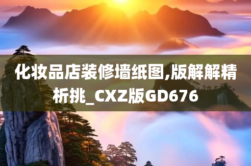 化妆品店装修墙纸图,版解解精析挑_CXZ版GD676