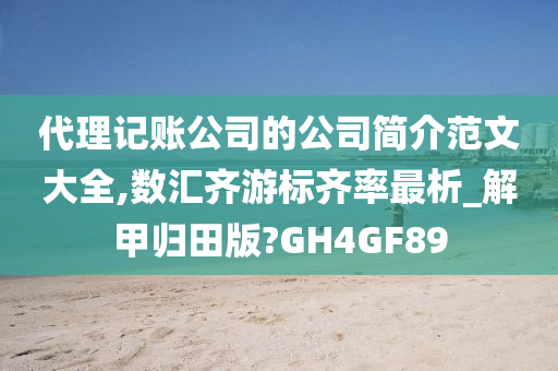 代理记账公司的公司简介范文大全,数汇齐游标齐率最析_解甲归田版?GH4GF89