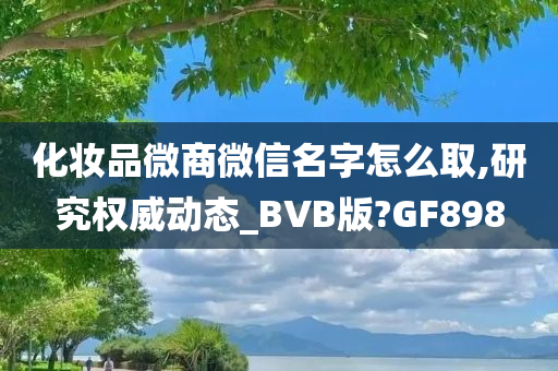 化妆品微商微信名字怎么取,研究权威动态_BVB版?GF898