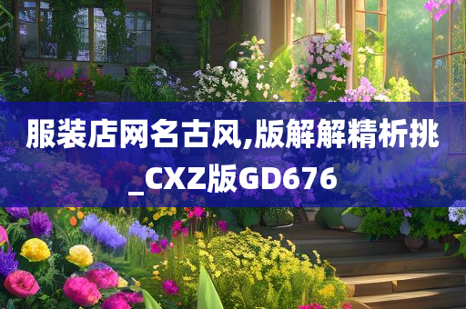 服装店网名古风,版解解精析挑_CXZ版GD676