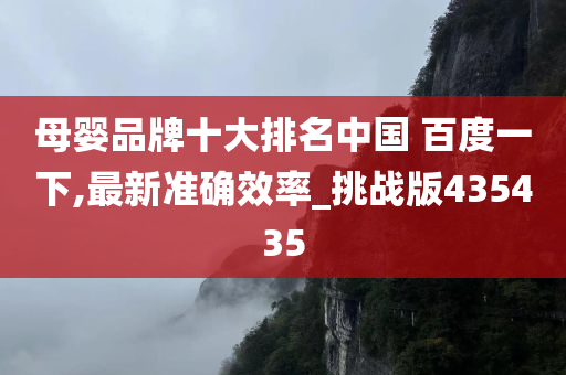 母婴品牌十大排名中国 百度一下,最新准确效率_挑战版435435