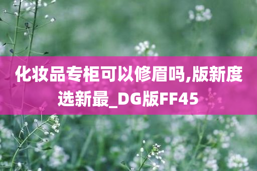 化妆品专柜可以修眉吗,版新度选新最_DG版FF45