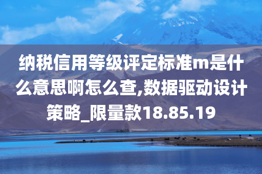 纳税信用等级评定标准m是什么意思啊怎么查,数据驱动设计策略_限量款18.85.19