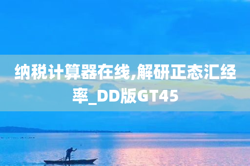 纳税计算器在线,解研正态汇经率_DD版GT45